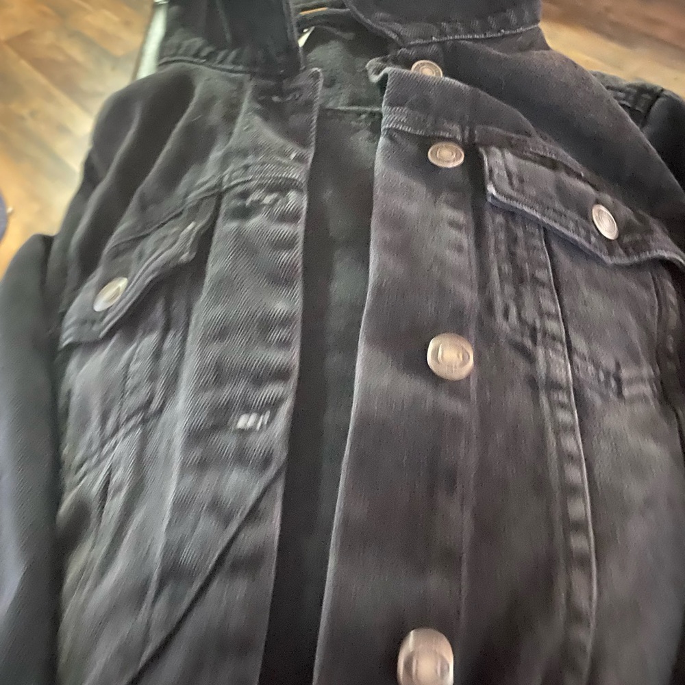 New Free People black denim jacket